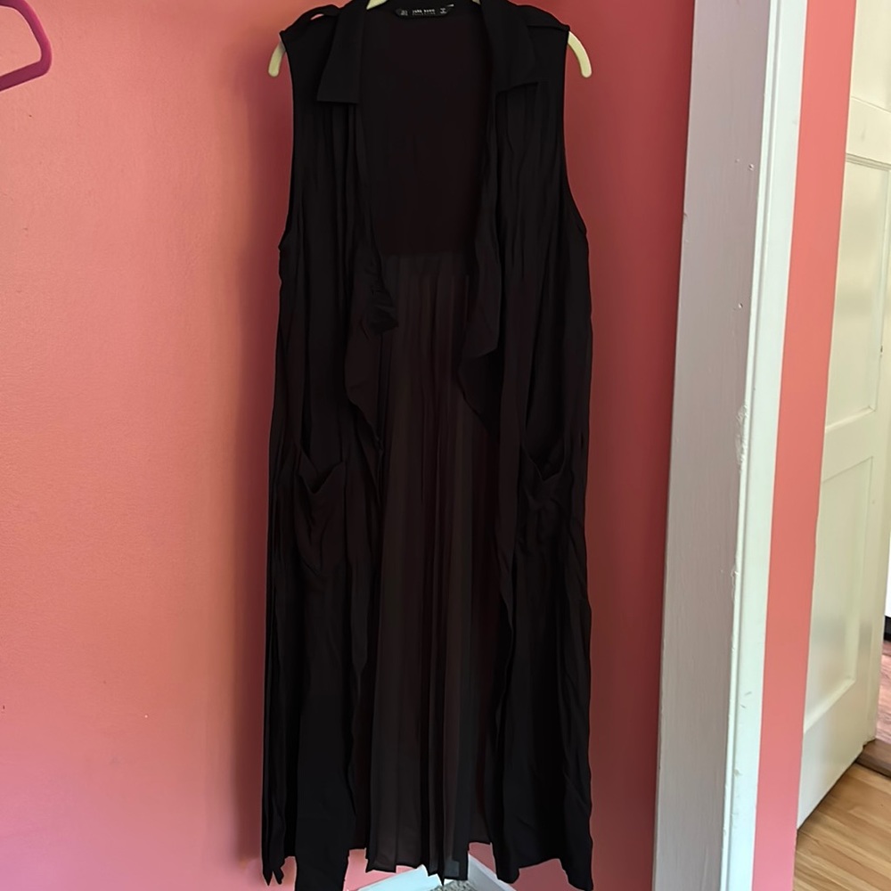 Zara Basic Open Long Vest Size S